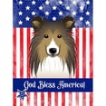 thumbnail image 1 of Carolines Treasures  God Bless American Flag with Sheltie Flag Garden, 1 of 1