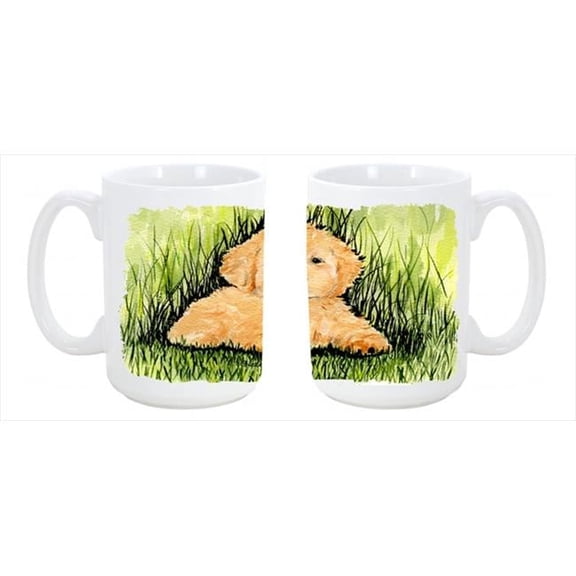 Carolines Treasures  Golden Retriever Dishwasher Safe Microwavable Ceramic Coffee Mug - 15 oz.