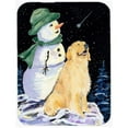 thumbnail image 1 of Carolines Treasures  Golden Retriever with Snowman in Green Hat Glass Cutting Board- Large, 1 of 1