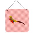 thumbnail image 1 of Carolines Treasures BB7928DS66 Golden or Chinese Pheasant Pink Check Wall or Door Hanging Prints, 6 x 6 in., 1 of 1
