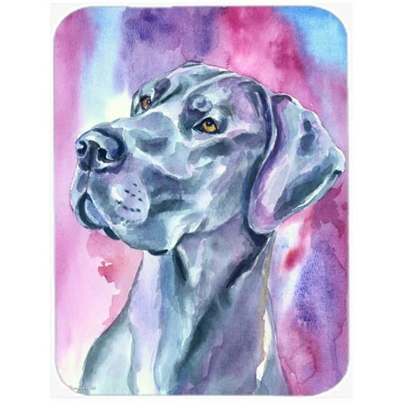 Carolines Treasures Great Dane Blue Mood Glass Cutting Board- Large