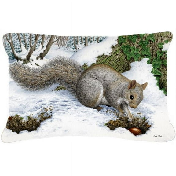 Carolines Treasures  Grey Squirrel Fabric Decorative Pillow