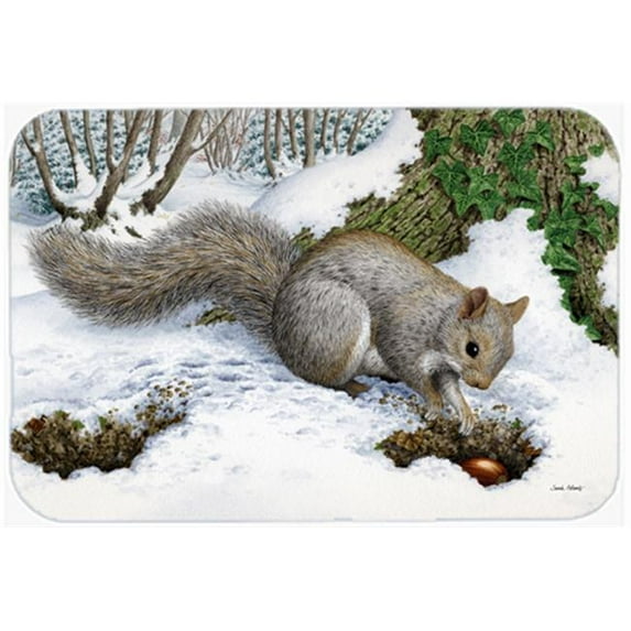 Carolines Treasures Grey Squirrel Glass Large Cutting Board