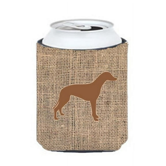 Carolines Treasures Greyhound Burlap And Brown Can Or Bottle Hugger