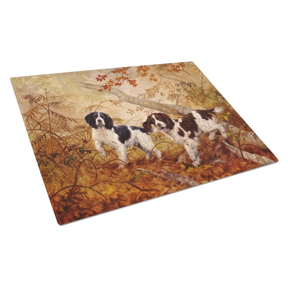 Carolines Treasures HEH0139LCB Springer Spaniels by Elizabeth Halstead Glass Cutting Board Large, 12H x 16W, multicolor
