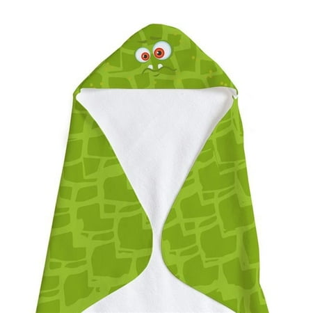 Green Monster Soft and Absorbent Hooded Baby Towel 30 in x 30 in
