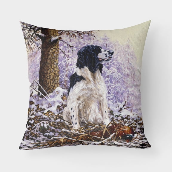 Carolines Treasures HMHE0008PW1818 Springer Spaniel by Michael Herring Canvas Decorative Pillow  18H x18W multicolor