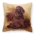 thumbnail image 1 of Carolines Treasures HMHE0181PW1414 Red Irish Setters Portrait by Michael Herring Canvas Decorative Pillow  14Hx14W, 1 of 4