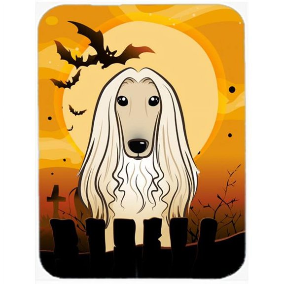 Carolines Treasures Halloween Afghan Hound Glass Cutting Board- - Large
