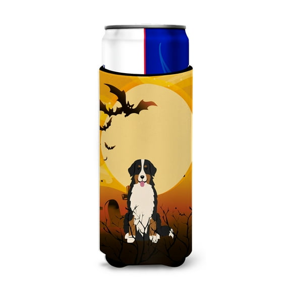 Carolines Treasures Halloween Bernese Mountain Dog Michelob Hugger for slim cans Slim Can multicolor