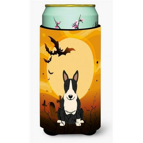 Caroline's Treasures BB4399TBC Halloween Bull Terrier Black White Tall Boy Beverage Insulator Hugger , Tall Boy,