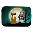 thumbnail image 1 of Halloween Scary Flashy Fawn Boxer Dish Drying Mat, 1 of 1