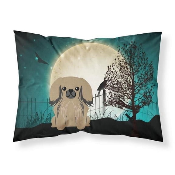 Carolines Treasures Halloween Scary Pekingnese Tan Fabric Standard Pillowcase