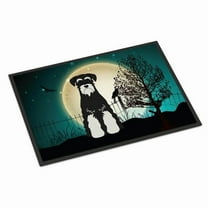Carolines Treasures Halloween Scary Standard Schnauzer Salt and Pepper Door Mat Indoor Rug or Outdoor Welcome Mat 24x36