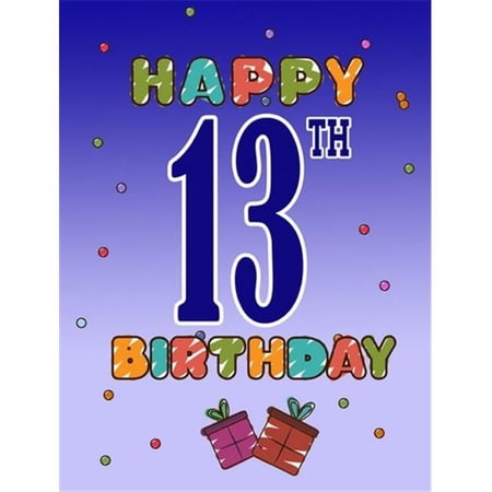 Carolines Treasures Happy 13Th Birthday Flag Garden Size