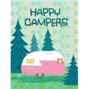 Carolines Treasures Happy Campers Glamping Trailer Flag Garden Size