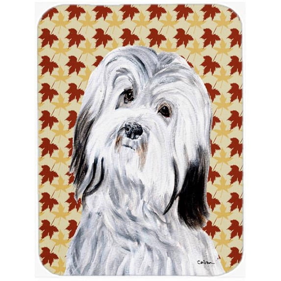 Carolines Treasures Havanese Large Size Fall Leaves Glass Cutting Board - Large