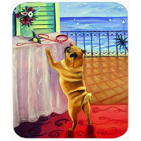 Carolines Treasures Helping Himself Pug Mouse Pad