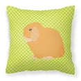 Carolines Treasures Holland Lop Rabbit Green Fabric Decorative Pillow ...