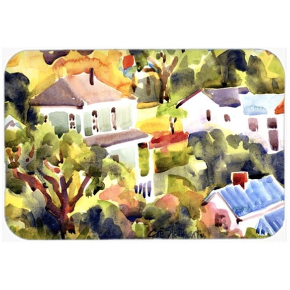 Carolines Treasures Houses Glass Cutting Board- Large