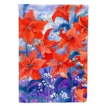 Carolines Treasures IBD0257GF Lillies Flag Garden Size Small multicolor