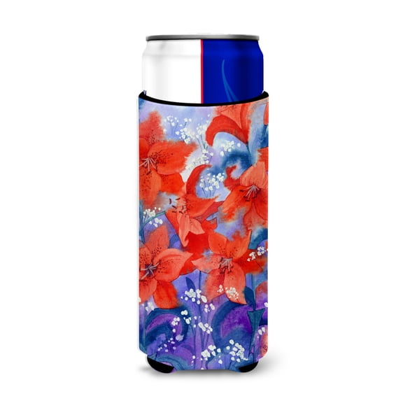 Carolines Treasures IBD0257MUK Lillies Ultra Beverage Insulators for slim cans Slim Can multicolor