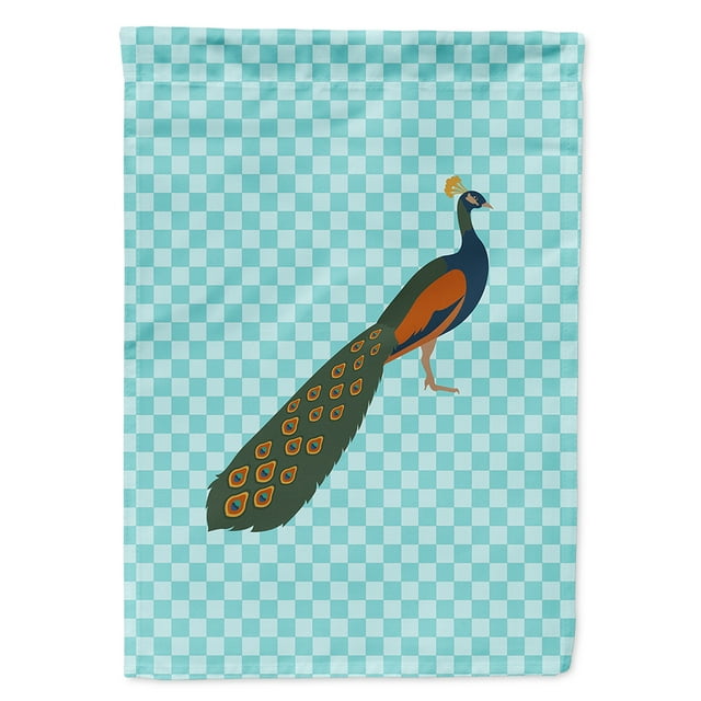 Animal/Bird Themed Blue Check Flag Canvas