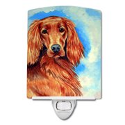 Carolines Treasures Irish Setter Ceramic Night Light 6x4x3 multicolor
