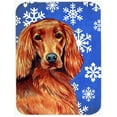 thumbnail image 1 of Carolines Treasures  Irish Setter Winter Snowflakes Holiday Glass Cutting Board - Large, 1 of 1