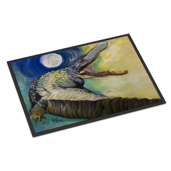 Carolines Treasures JMK1004JMAT Alligator Door Mat Indoor Rug or Outdoor Welcome Mat 24x36 Doormat 36"L x 24"W
