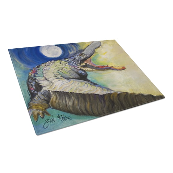 Carolines Treasures JMK1004LCB Alligator Glass Cutting Board- Large