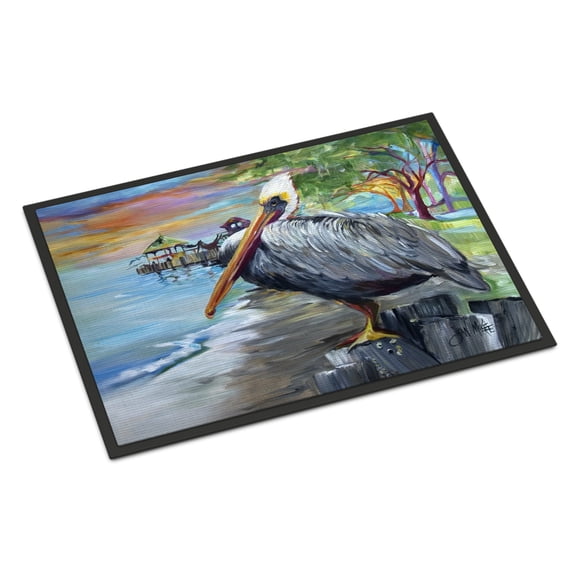 Carolines Treasures JMK1021JMAT Pelican view Door Mat Indoor Rug or Outdoor Welcome Mat 24x36 Doormat 36"L x 24"W