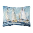 thumbnail image 1 of Carolines Treasures JMK1027PW1216 Roll me over Sailboats Canvas Fabric Decorative Pillow  12H x16W multicolor, 1 of 3