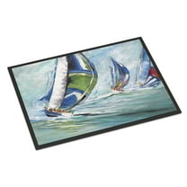 Carolines Treasures JMK1030MAT Boat Race Door Mat Indoor Rug or Outdoor Welcome Mat 18x27 Doormat 27"L x 18"W