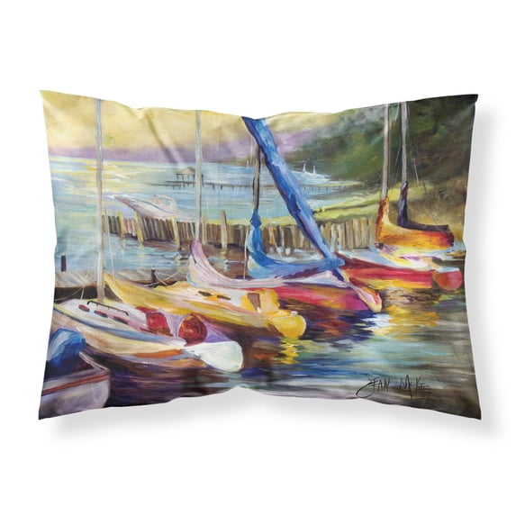 Carolines Treasures JMK1036PILLOWCASE Sailboats at sunset Fabric Standard Pillowcase Standard multicolor