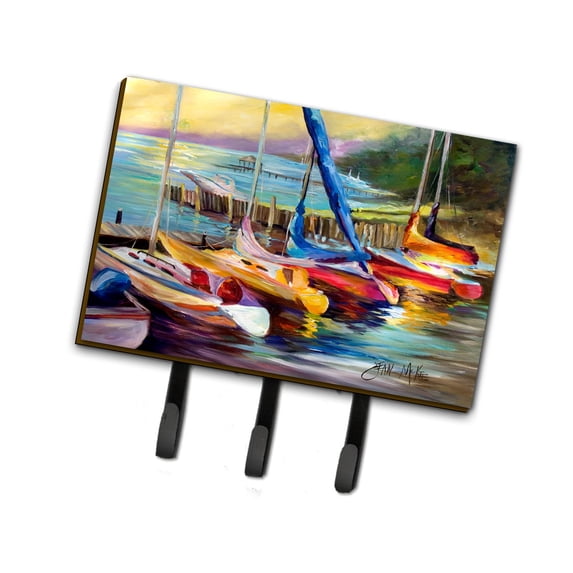 Carolines Treasures JMK1036TH68 Sailboats at sunset Leash or Key Holder Triple multicolor