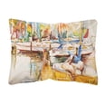 thumbnail image 1 of Carolines Treasures JMK1042PW1216 Sailboat  with Pelican Golden Days Canvas Fabric Decorative Pillow  12H x16W, 1 of 3