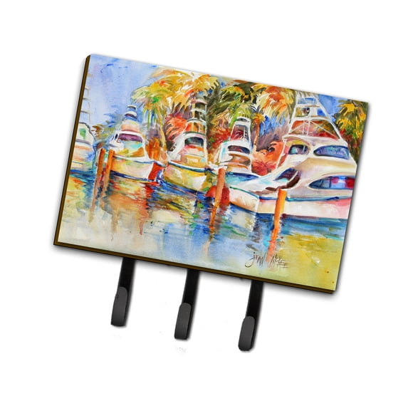 Carolines Treasures JMK1052TH68 Deep Sea Fishing Boats at the Dock Leash or Key Holder Triple multicolor