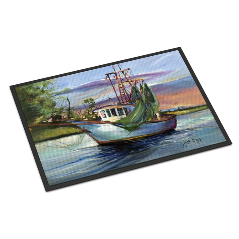 Carolines Treasures JMK1059MAT Jeannie Shrimp Boat Door Mat Indoor