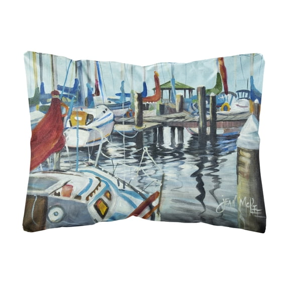 Carolines Treasures JMK1065PW1216 Orange Sail Sailboats Canvas Fabric Decorative Pillow  12H x16W multicolor