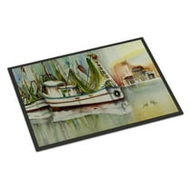 Carolines Treasures JMK1068JMAT Ocean Springs Shrimper Door Mat Indoor Rug or Outdoor Welcome Mat 24x36 Doormat  36"L x