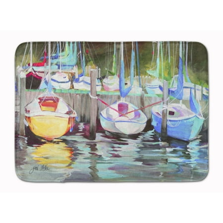 Carolines Treasures JMK1084RUG Yellow boat Sailboat Machine Washable Memory Foam Mat 19 X 27" multicolor