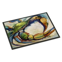 Carolines Treasures JMK1091JMAT Blue Crab Door Mat Indoor Rug or Outdoor Welcome Mat 24x36 Doormat 36"L x 24"W