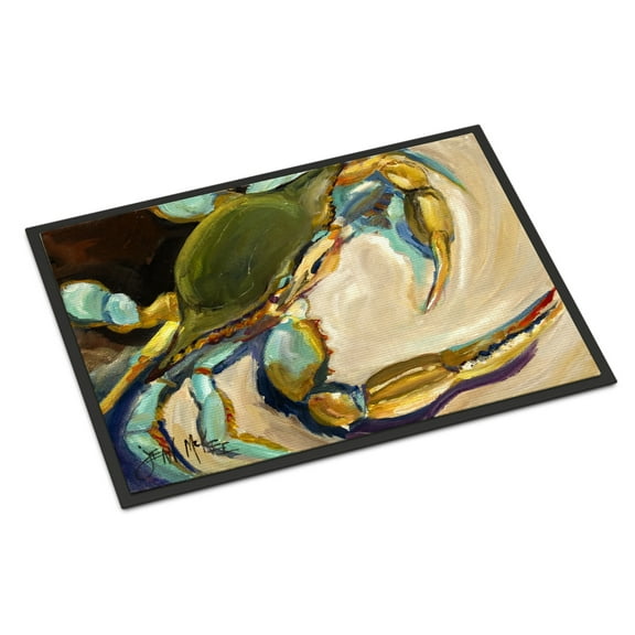 Carolines Treasures JMK1098JMAT Blue Crab Door Mat Indoor Rug or Outdoor Welcome Mat 24x36 Doormat  36"L x 24"W