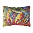 thumbnail image 1 of Carolines Treasures JMK1106PW1216 Blue Crab Stars Canvas Fabric Decorative Pillow 12H x16W multicolor, 1 of 3