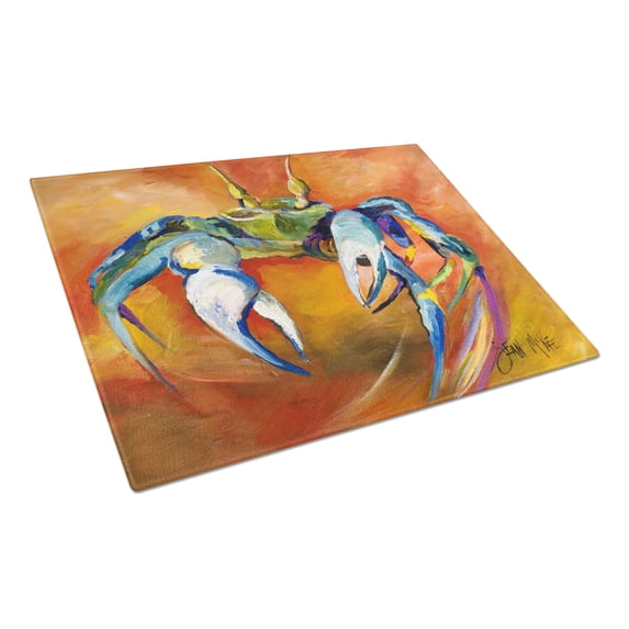 Carolines Treasures JMK1110LCB Blue Crab Glass Cutting Board Large, 12H x 16W, multicolor