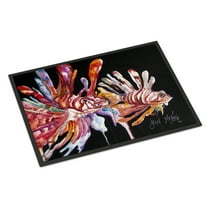 Carolines Treasures JMK1114MAT Lionfish Door Mat Indoor Rug or Outdoor Welcome Mat 18x27 Doormat  27"L x 18"W multicolor