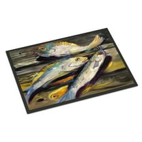 Carolines Treasures JMK1116MAT Fish on the Dock Door Mat Indoor Rug or Outdoor Welcome Mat 18x27 Doormat  27"L x 18"W