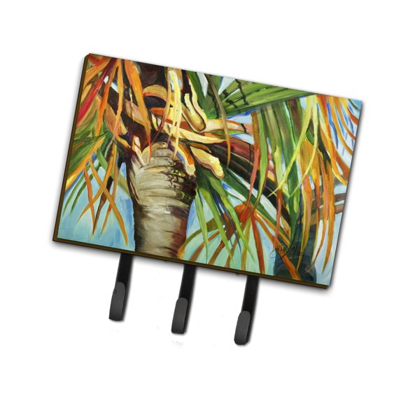 Carolines Treasures JMK1129TH68 Orange Top Palm Tree Leash or Key Holder Triple multicolor