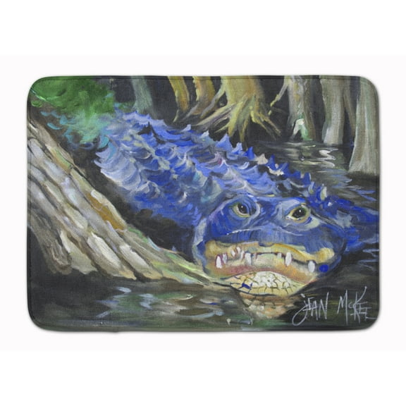 Carolines Treasures Blue Alligator Floor Mat, 19" x 27", Multicolor